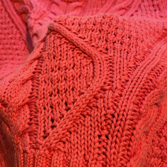 πHPπ₯Topshop Sweater Sz: US 8. Coral Knit Cotton Sweater. Great Condition. - Picture 7 of 11